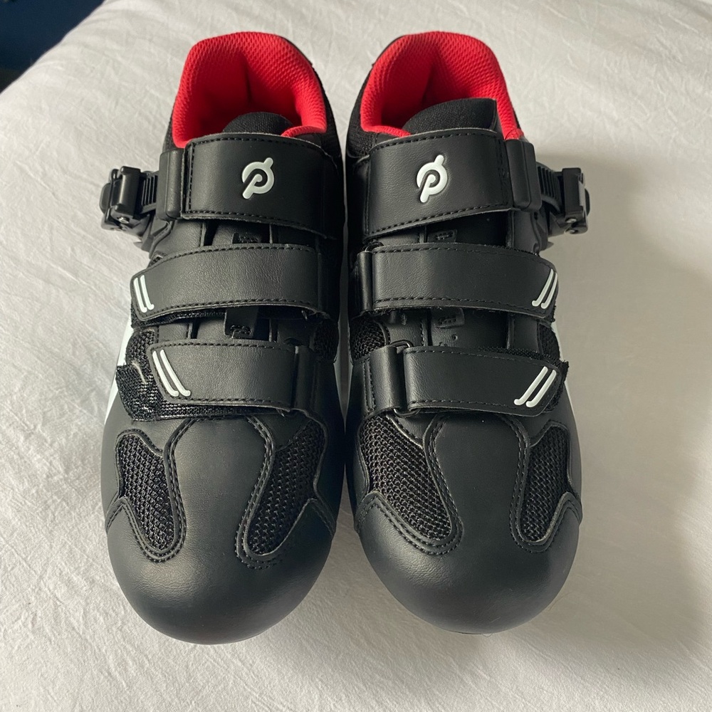 Peloton Black and Red Athletic Shoes